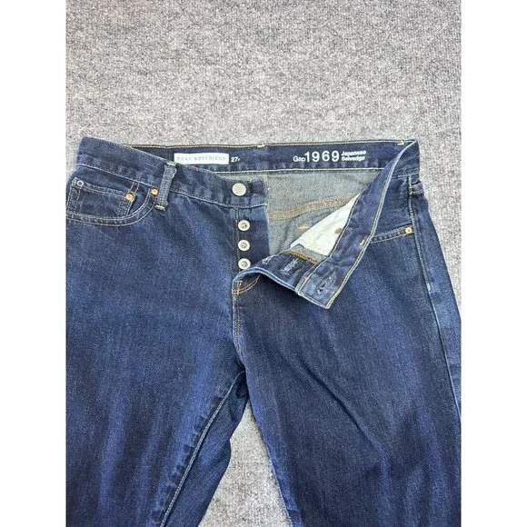 Gap Women's Jeans Size 27R 1969 Sexy Boyfriend Japanese Selvedge Dark Wash - Picture 3 of 8